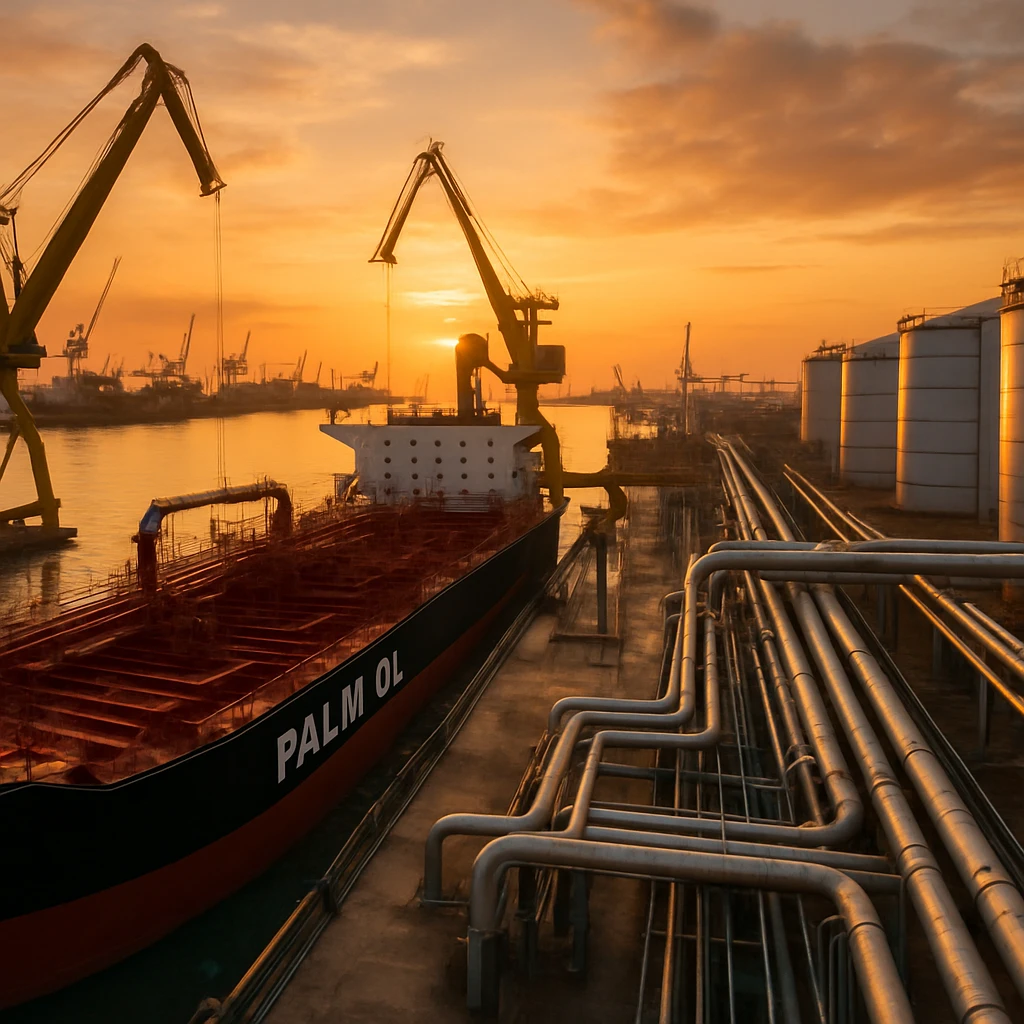 Futures slip as rival oils soften; Indonesia’s B50 mandate and India’s import slump reshape demand signals.