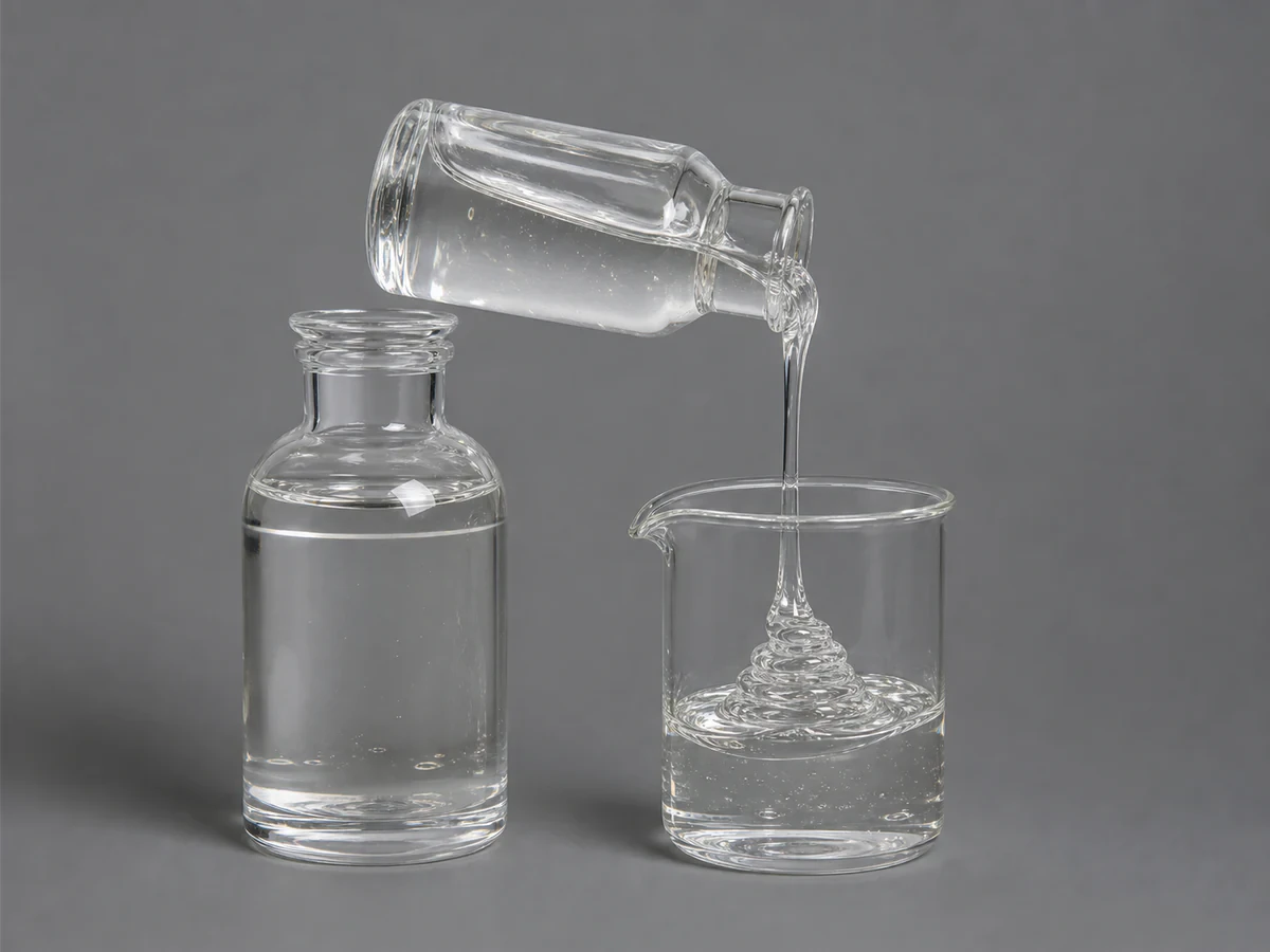 Clear viscous refined glycerine liquid recovered as a co-product from palm biodiesel production