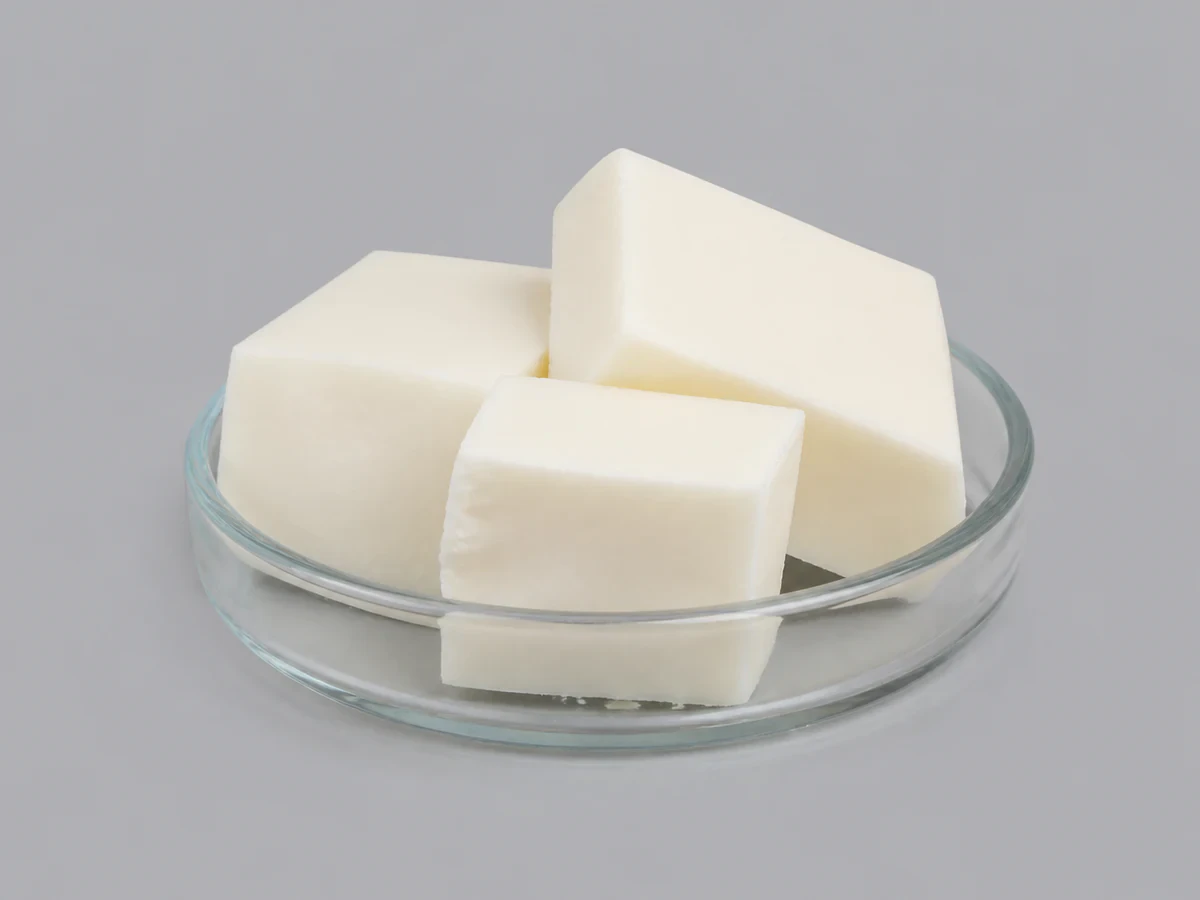 Off-white firm solid palm mid-fraction used in confectionery fats